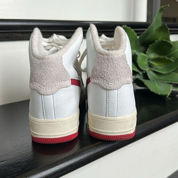 Nike Air Force 1 High Sculpt White Leather Red Swoosh Women’s 10 DC3590-100 - Picture 2 of 7